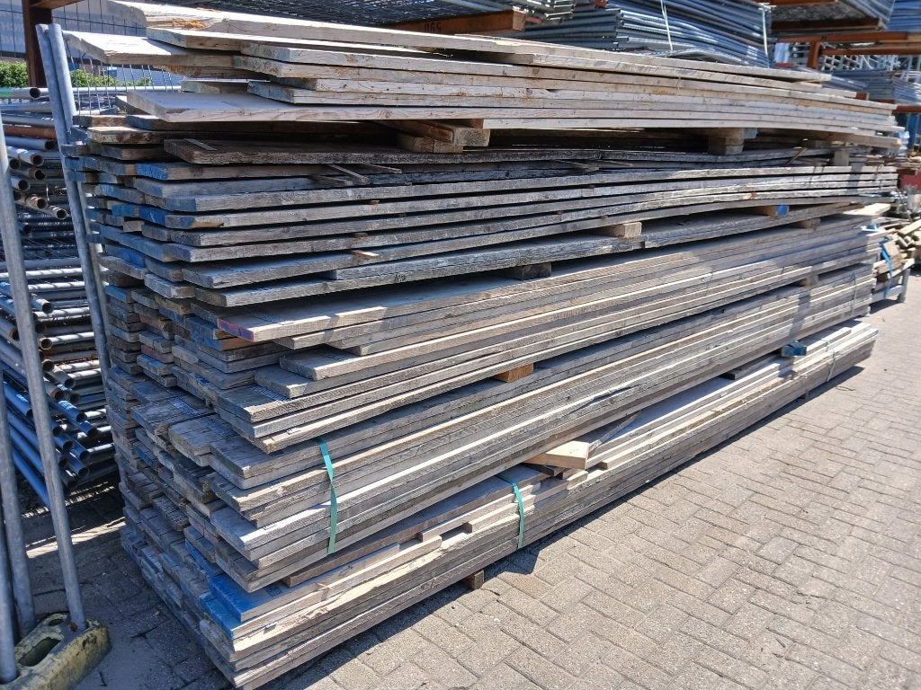 Gebruikte steigerplanken, steigerdelen, steigerhout, Ophalen, Gebruikt, 25 tot 50 mm, Plank