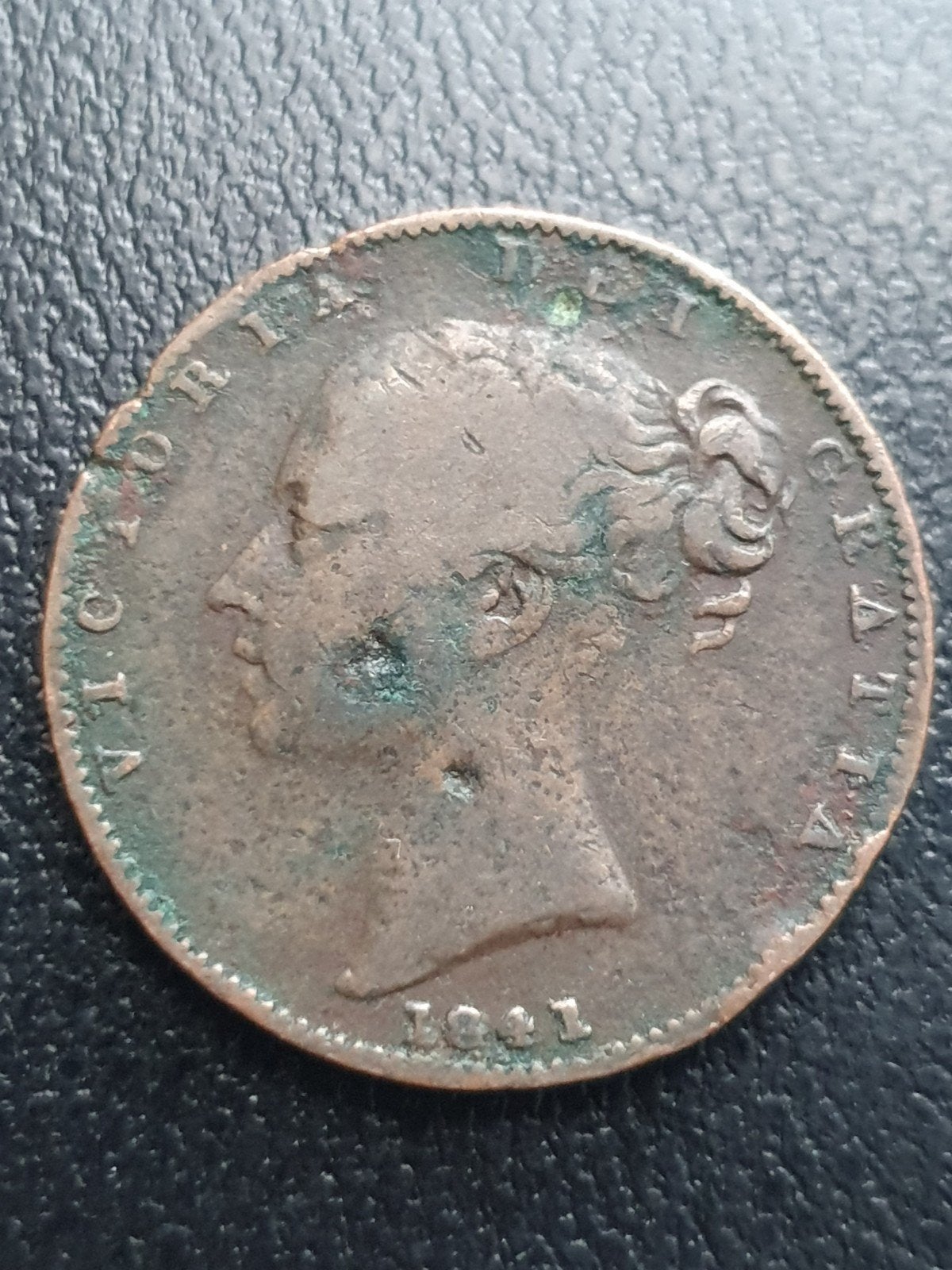 Oude 1 penny munt uit 1841 Engeland., Ophalen of Verzenden, Overige landen, Losse munt
