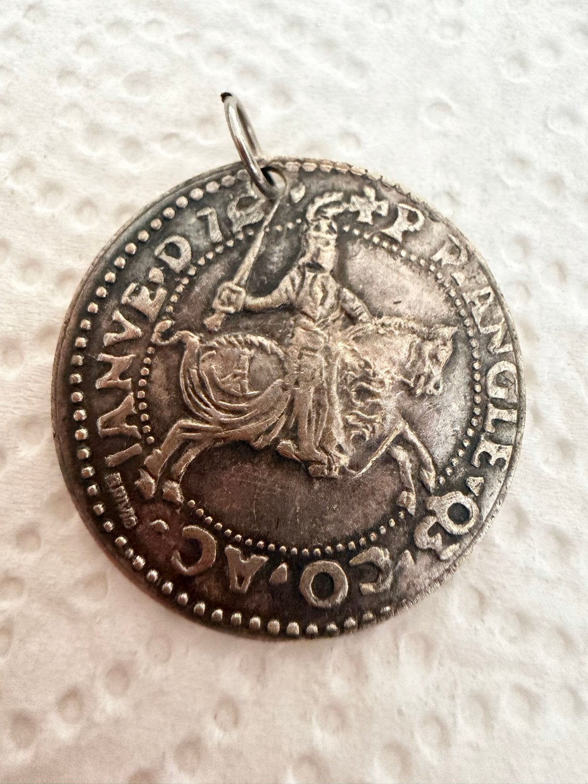 Zilveren Medaillon Lodewijk XIV - Historisch Sieraad, Ophalen of Verzenden, Zilver, Buitenland