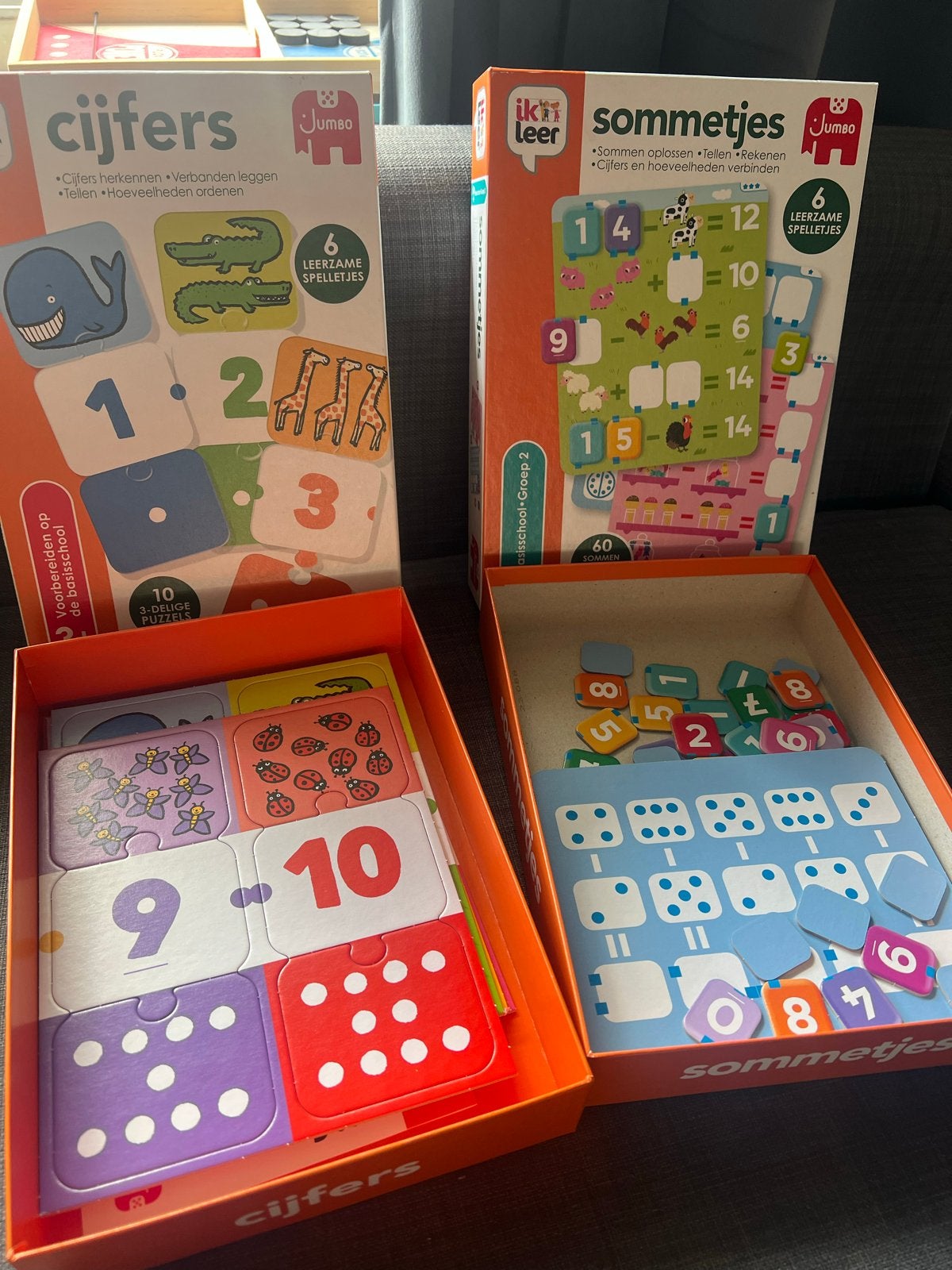 Jumbo Cijfers & Sommetjes: Educatieve Spelletjes voor Kinder, Kinderen en Baby's, Ophalen of Verzenden, Gebruikt, Puzzelen