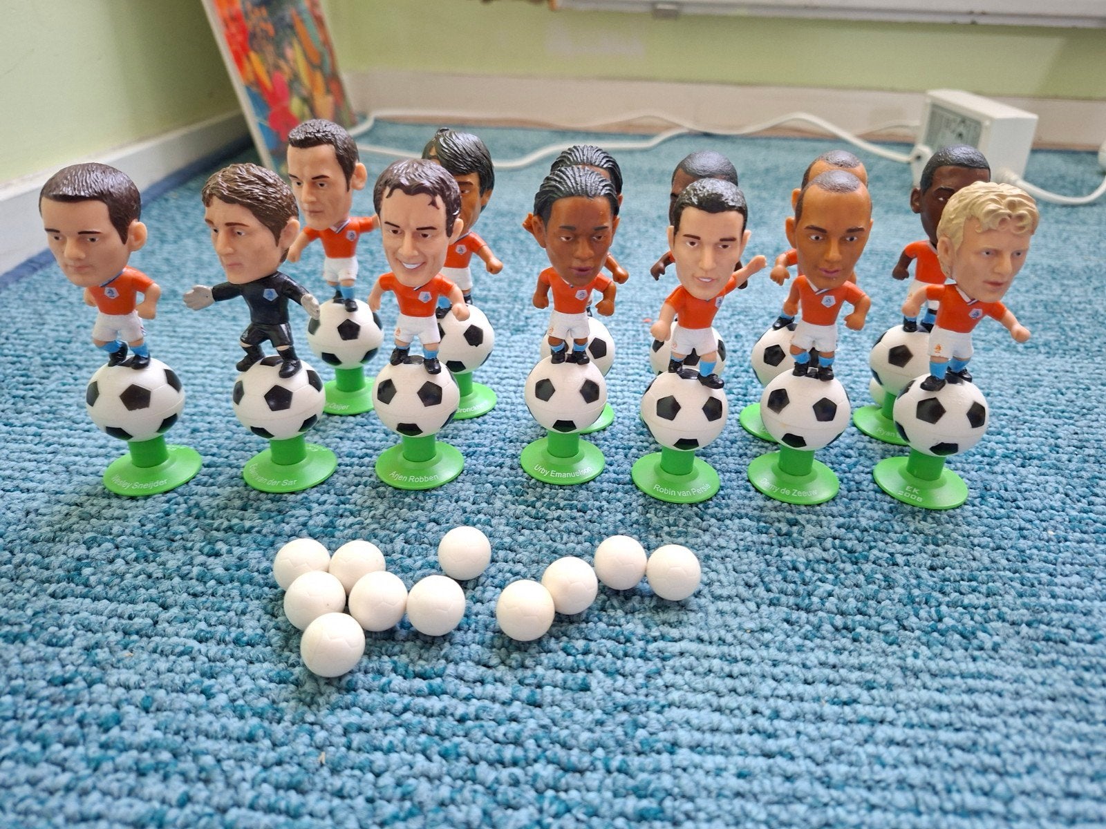 Voetbalspelers Verzameling EK 2008 met ballen, Ophalen of Verzenden, Gebruikt