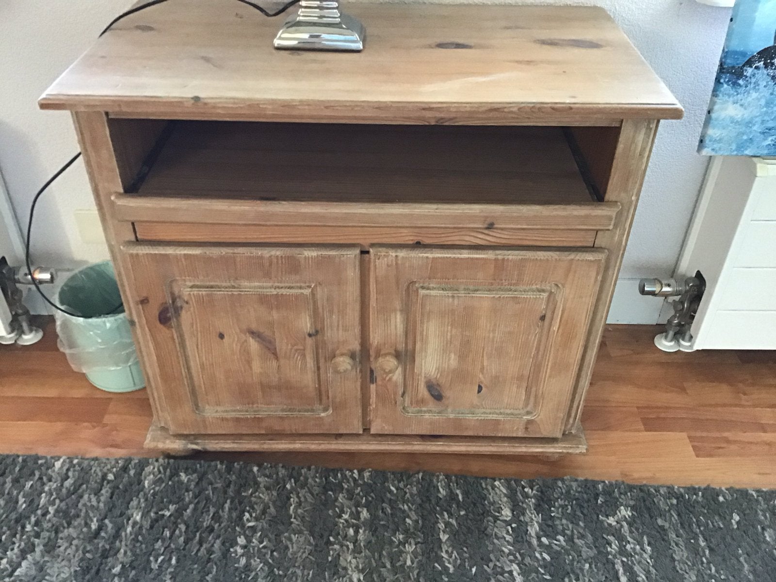 Tv kasje teak 70cm hoog 74 breed. Opknapper., Ophalen, Gebruikt