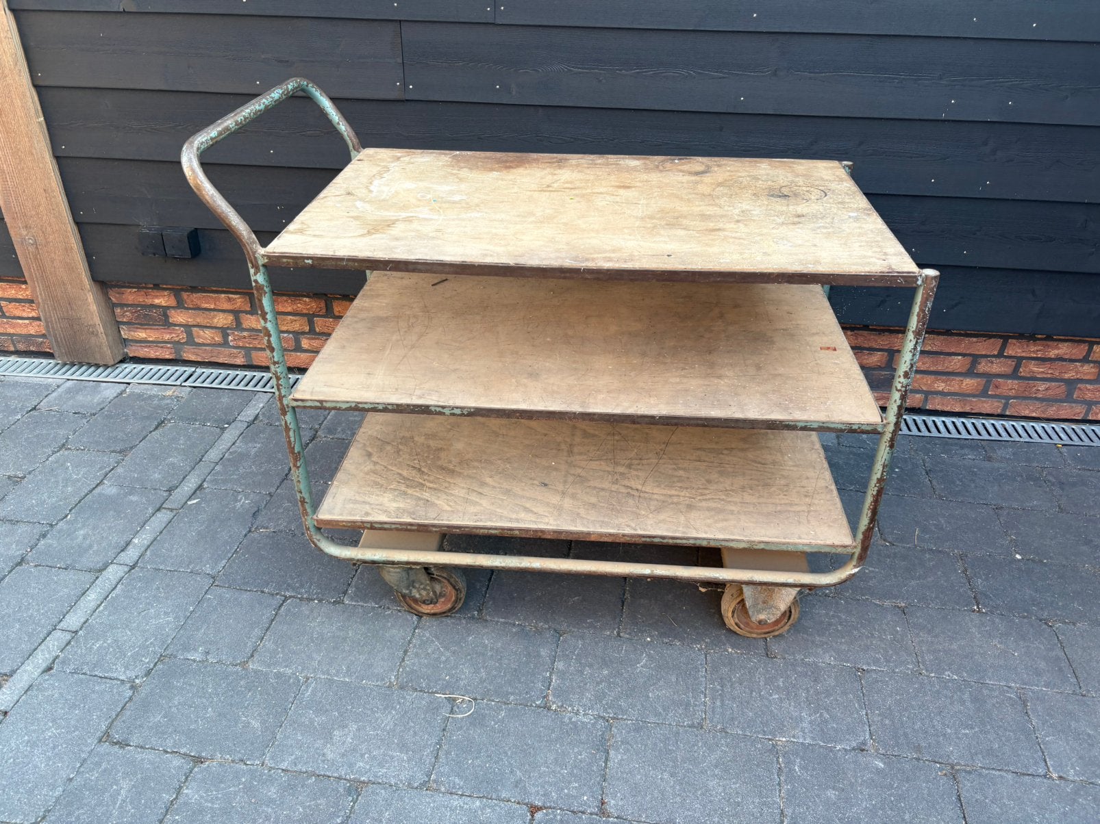 Magazijnwagen - Etagewagen - werkplaatstrolly -Met 3 bladen, Ophalen, Gebruikt, Transportkar, 100 liter of meer