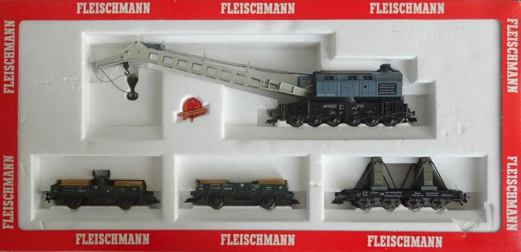 5597 Fleischmann Kraanwagenset Krupp-Ardelt, Gelijkstroom, Fleischmann, Wagon, Ophalen of Verzenden