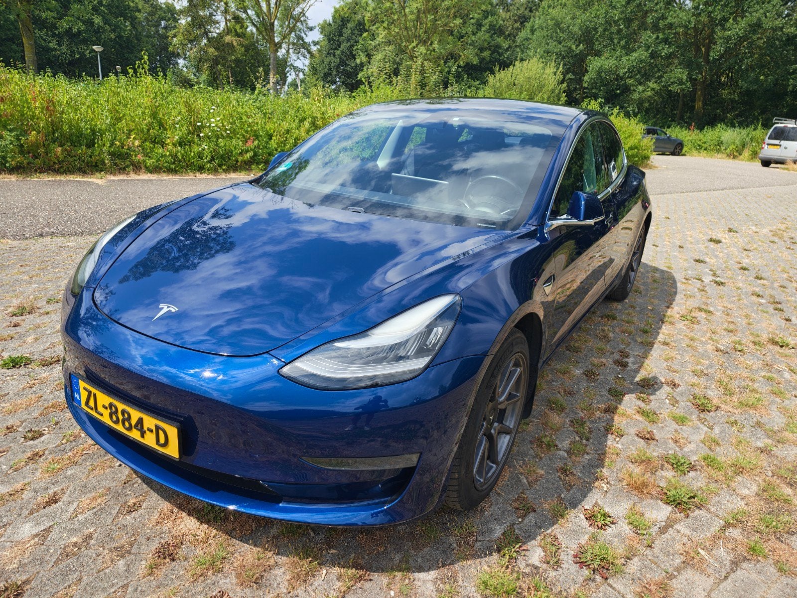 Tesla Model 3 2019 Blauw, Automaat, Lichtsensor, Origineel Nederlands, Elektrisch