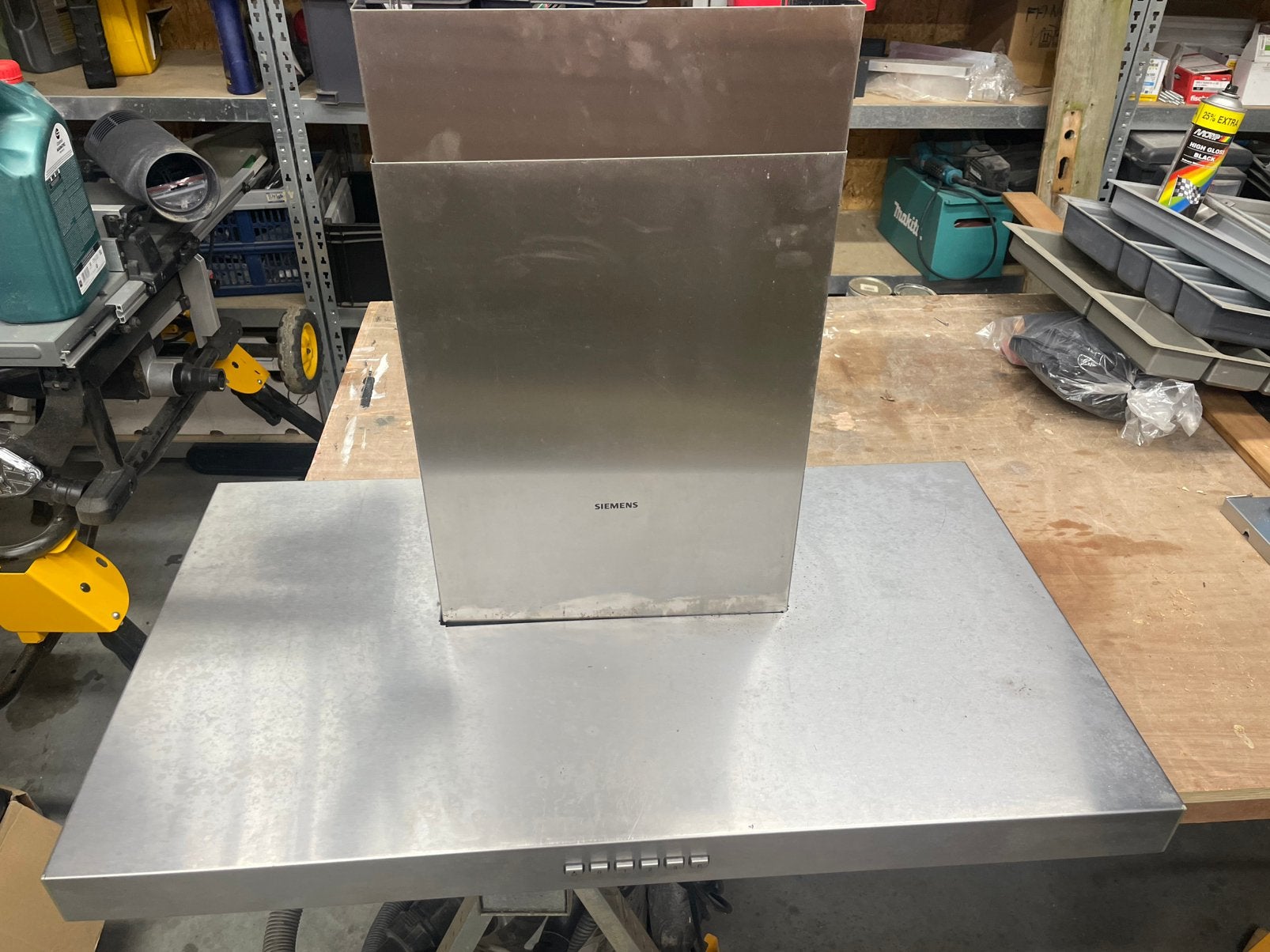 Siemens afzuigkap RVS 90cm breed, Witgoed en Apparatuur, Afzuigkappen, Ophalen, Gebruikt, Wandschouwkap, 600 tot 800 m³ per uur