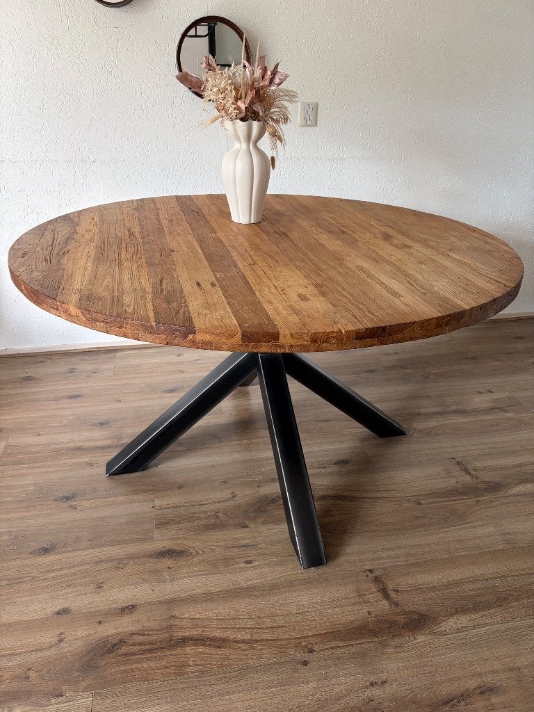 Eetkamertafel, Ophalen, Gebruikt, Teakhout, Rond