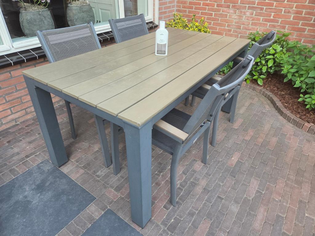 Tuinset, Ophalen, Gebruikt, Rechthoekig, Aluminium