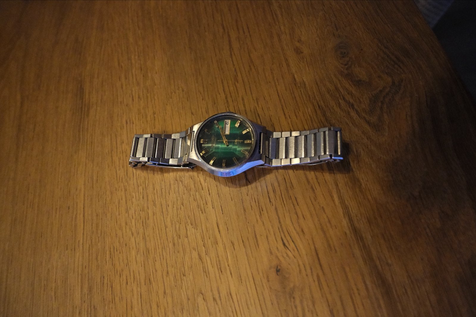 Seiko Lord Matic 5606-7350 Groene Wijzerplaat, Seiko, Gebruikt, Staal, Polshorloge
