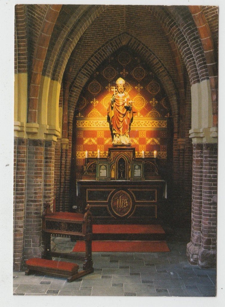 Dokkum- Interieur RK Kerk- Bonifatius Altaar- Ongelopen 1986, Verzenden, 1980 tot heden, Ongelopen, Friesland