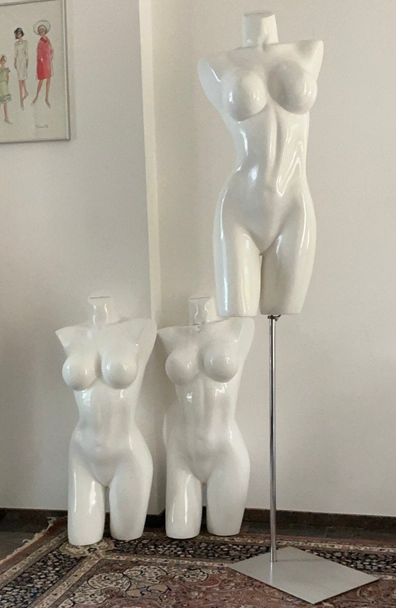 Dames torso lang wit pvc. 3 stuks. 1 standaard, Kleding | Dames, Ophalen, Zo goed als nieuw