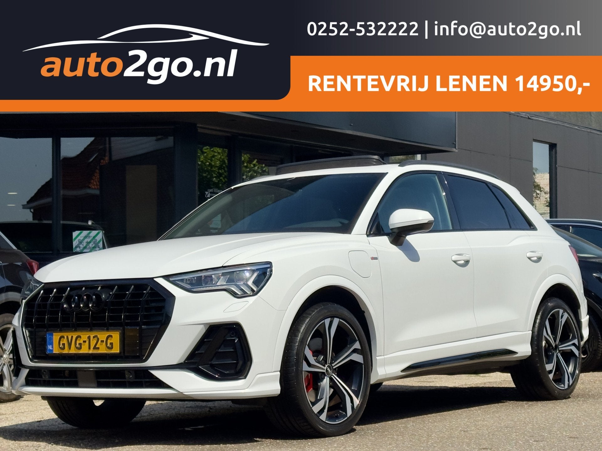 Audi Q3 45 TFSI e ACTIE! BETAAL NU 50% 14950 DE REST IN 2JR, Auto's, Dealer onderhouden, Gebruikt, Euro 6, Wit