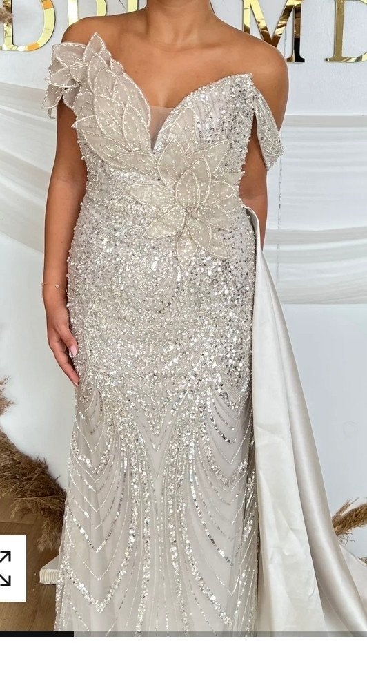 Elegante bruidsjurk avondjurk galajurk maat 38, Trouwjurk, Your Dreamdress, Beige, Ophalen of Verzenden