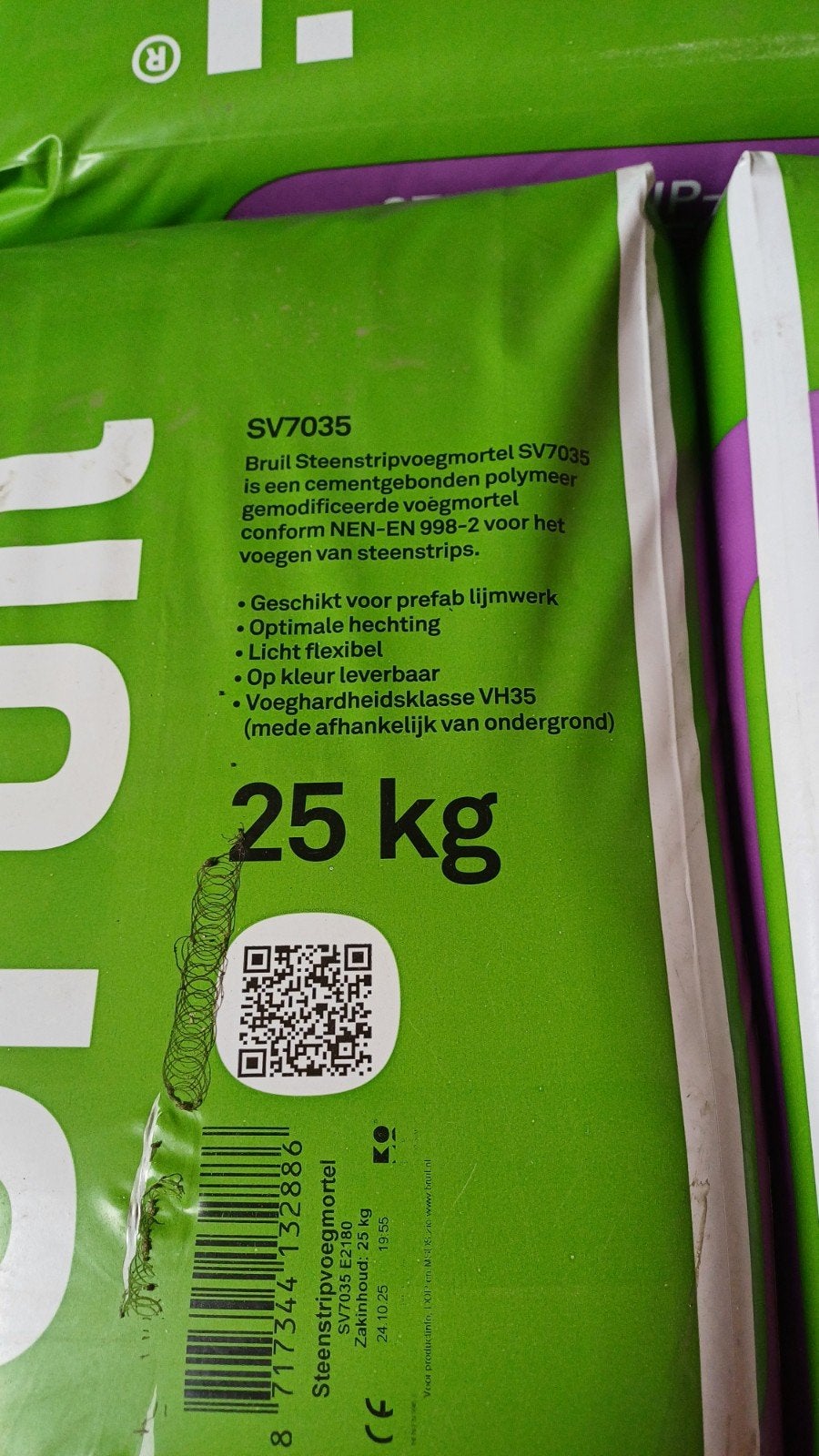 24 zakken Bruil Steenstripvoegmortel SV7035 grijs/antraciet, Doe-het-zelf en Verbouw, Overige Doe-het-zelf en Verbouw, Ophalen