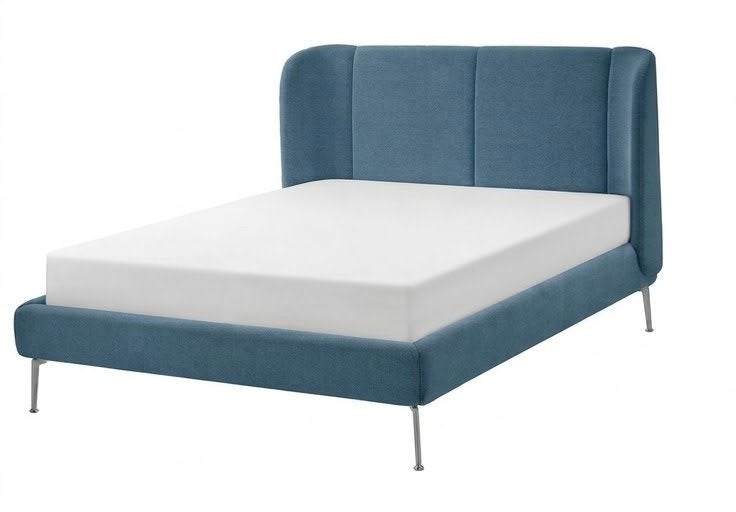 Bed frame 180x200 cm, Gebruikt, Blauw, Tweepersoons, Ophalen of Verzenden