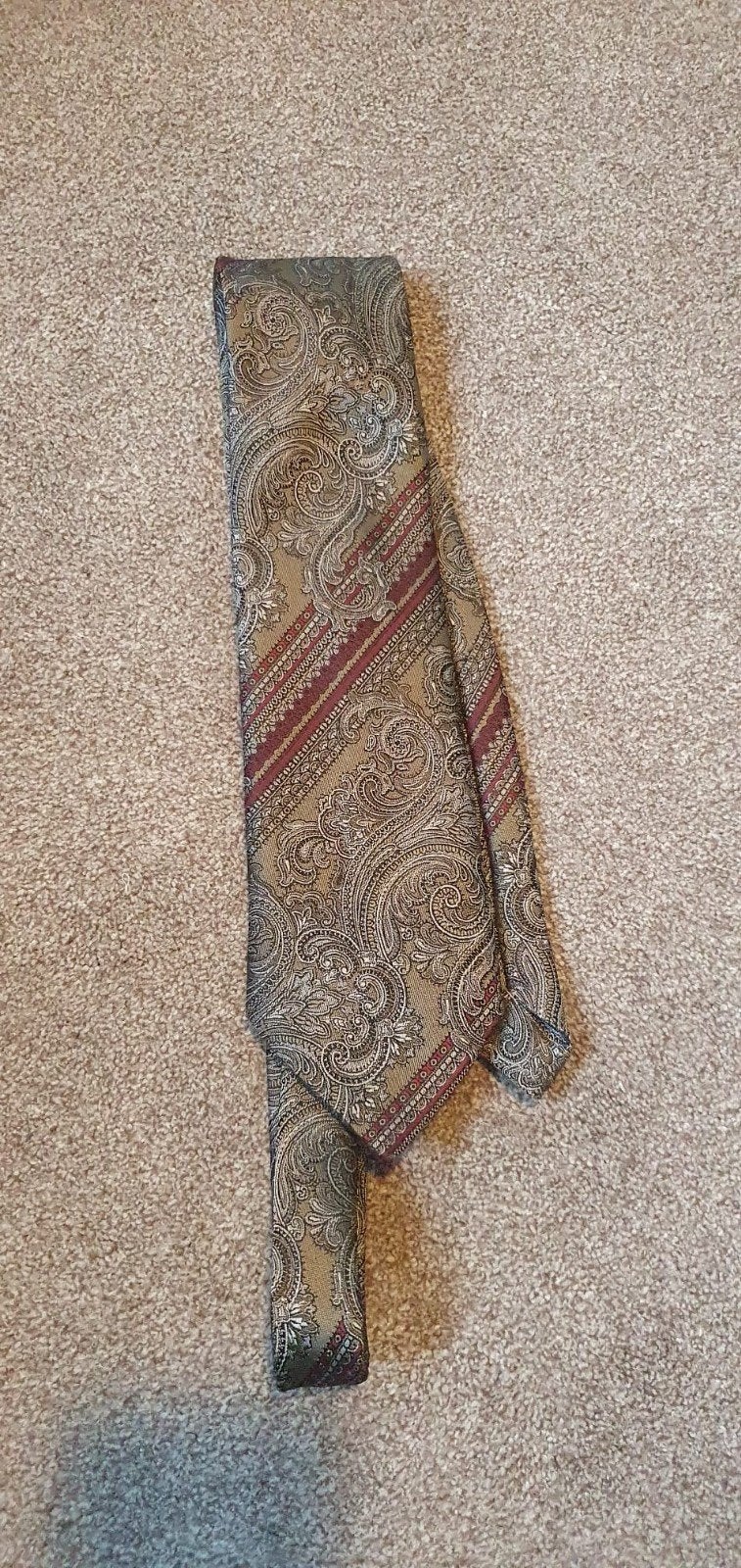 Westbury Paisley Stropdas - Bruin/Rood, Bruin, Ophalen of Verzenden, Met patroon, Westbury