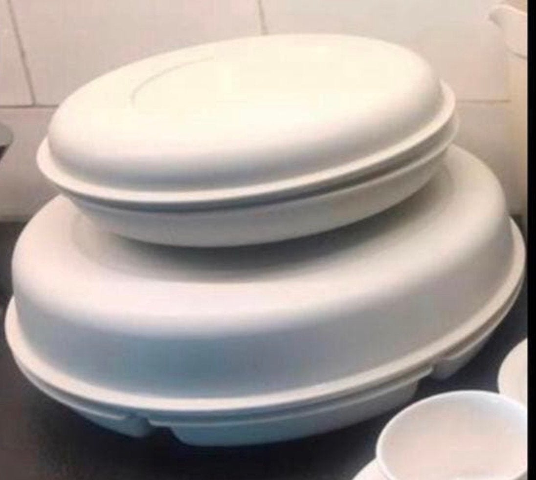 Tupperware partyschaal vakkenschaal 7 vaks schaal XL wit, Ophalen of Verzenden, Zo goed als nieuw, Wit, Overige typen