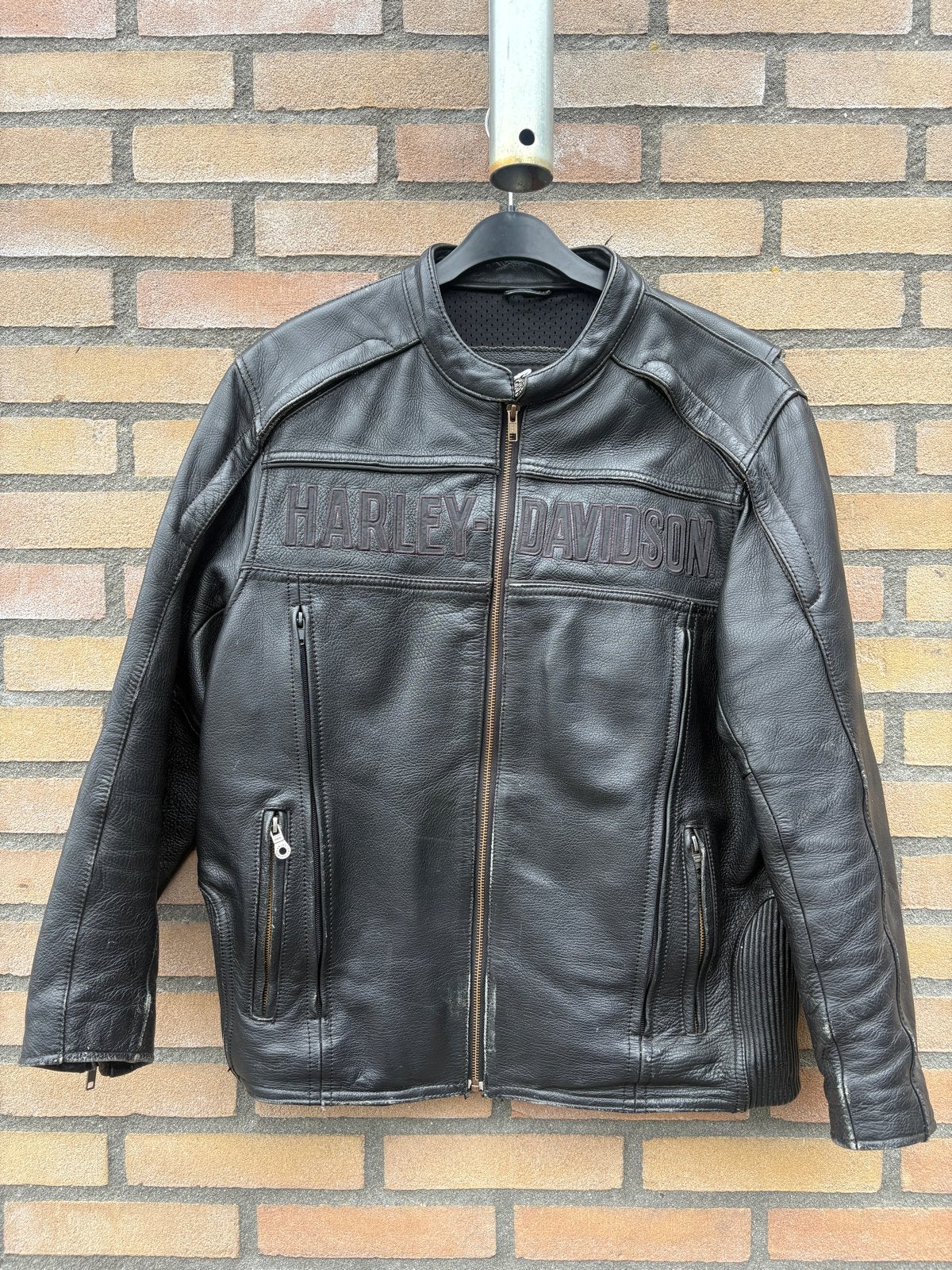 Harley-Davidson Leren Jas maat m, Motoren, Ophalen of Verzenden, Tweedehands, Jas | leer