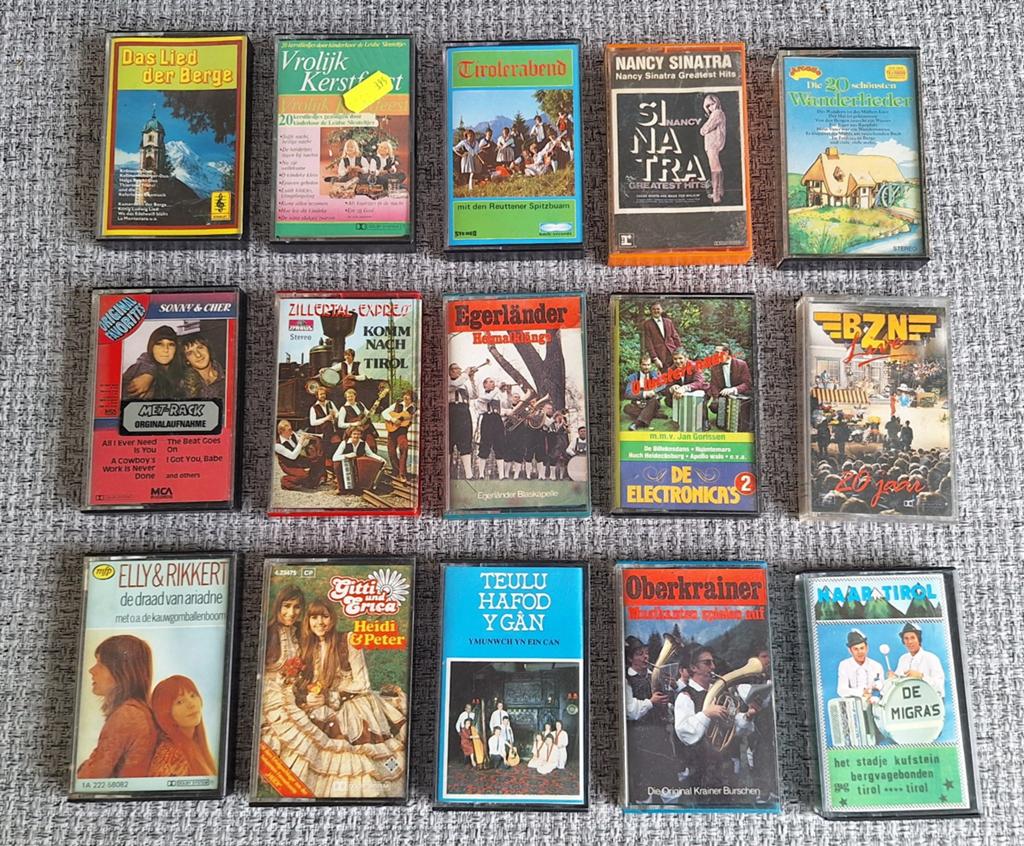 15 diverse casettebandjes, Cd's en Dvd's, Cassettebandjes, Gebruikt, Overige genres, Ophalen of Verzenden