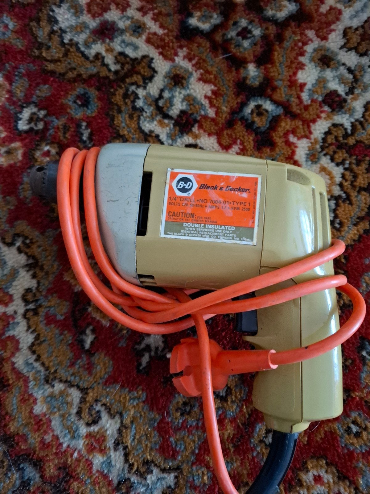 Black & Decker Boormachine - Vintage Model 7004-01, Ophalen of Verzenden, Gebruikt, Minder dan 400 watt, Boormachine