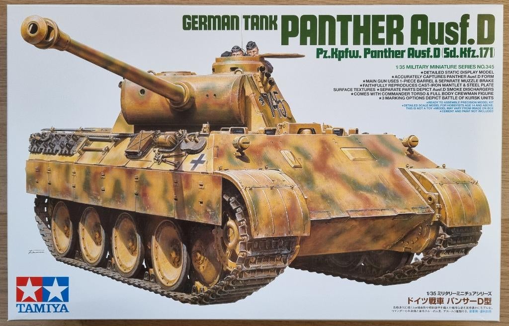 Tamiya #35345 1:35 WWII German Tank Pz.Kpfw. Panther Ausf.D, Tank, 1:32 tot 1:50, Nieuw, Ophalen of Verzenden