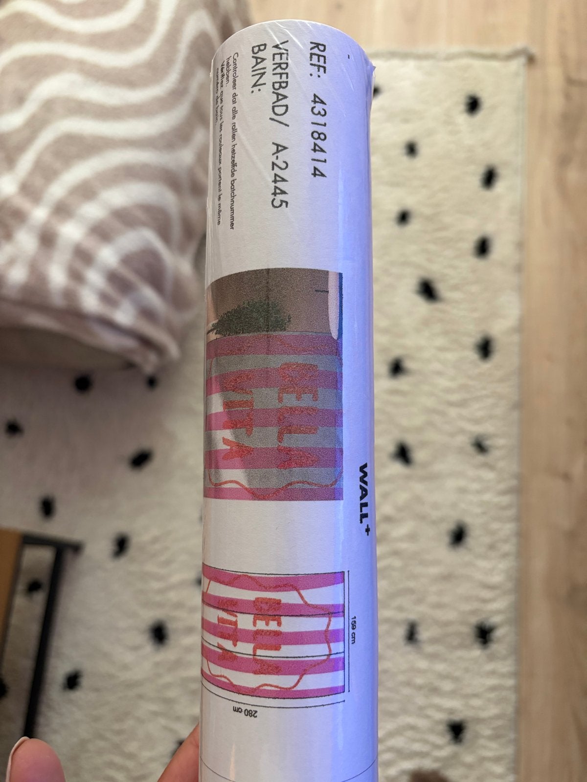 Kwantum Bella Vita Behang - Grafisch Roze/Wit, Huis en Inrichting, Modern, Ophalen of Verzenden, Roze, Overige merken
