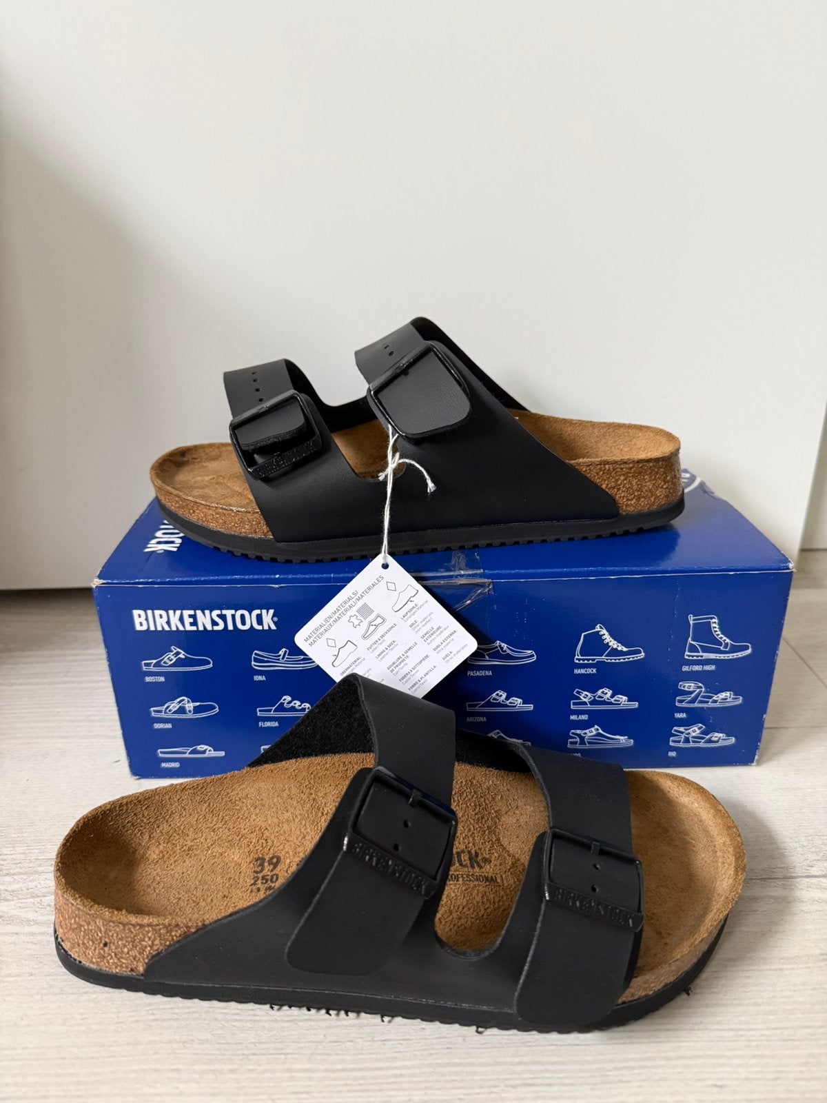 Birkenstock arizona PROF zwarte slipper sandalen Maat 39 NEW, Zwart, Nieuw, Sandalen of Muiltjes, Ophalen of Verzenden