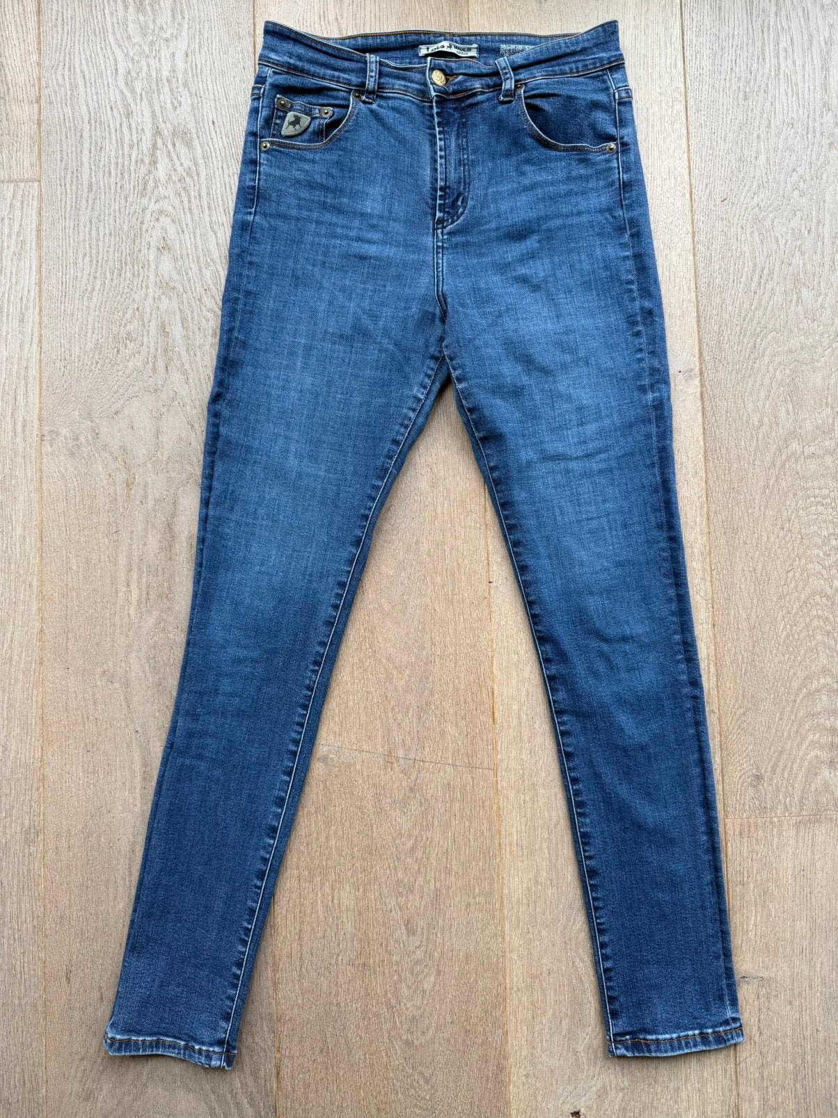 donkerblauwe 2036 Celia hoge skinny jeans maat 28/34 LOIS, Ophalen of Verzenden, Gedragen, Blauw, W28 - W29 (confectie 36)