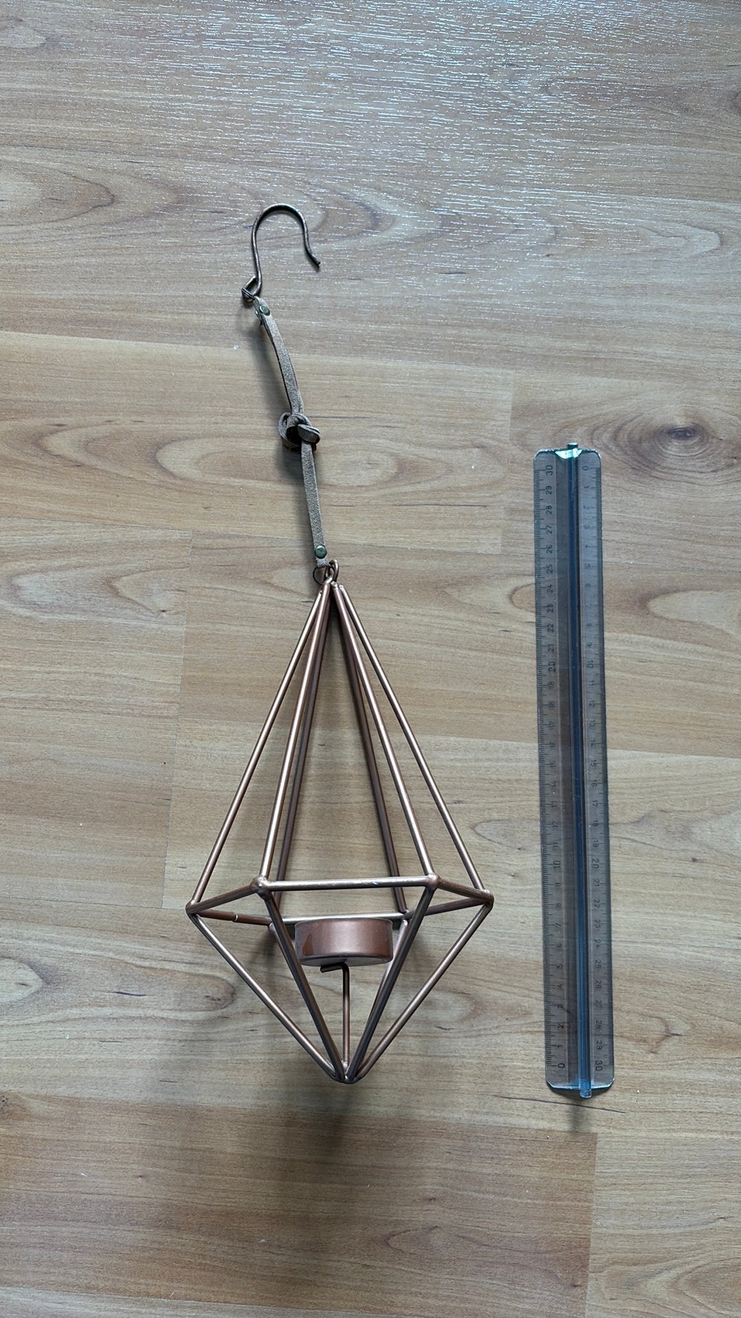Bronze hanger kaarsje, Huis en Inrichting, Woonaccessoires | Kandelaars en Kaarsen, Ophalen of Verzenden, Zo goed als nieuw