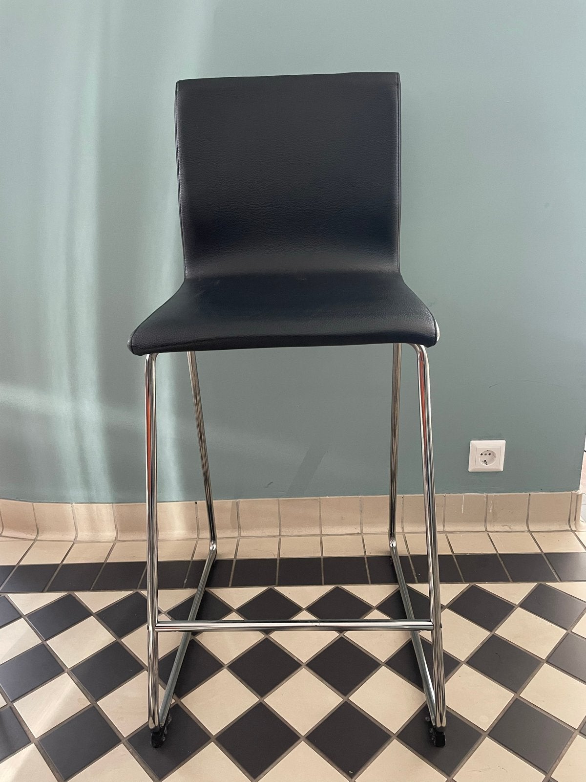 4x IKEA Volfgang barkruk zwart, Ophalen, Gebruikt, Met voetsteun, 60 tot 90 cm