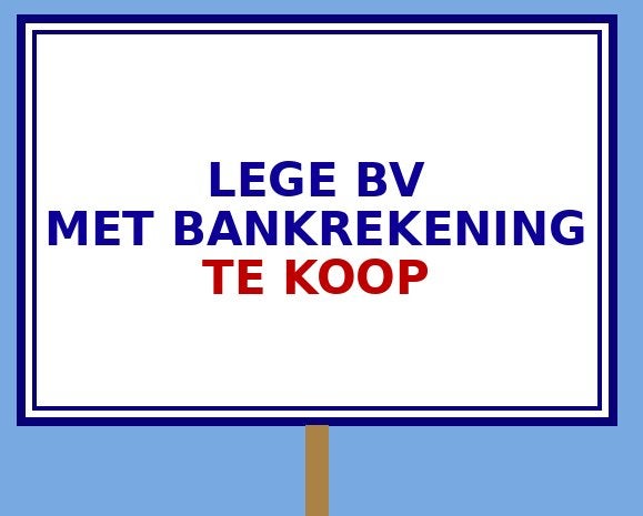 Lege BV + ING bankrekening, Ophalen, Zo goed als nieuw