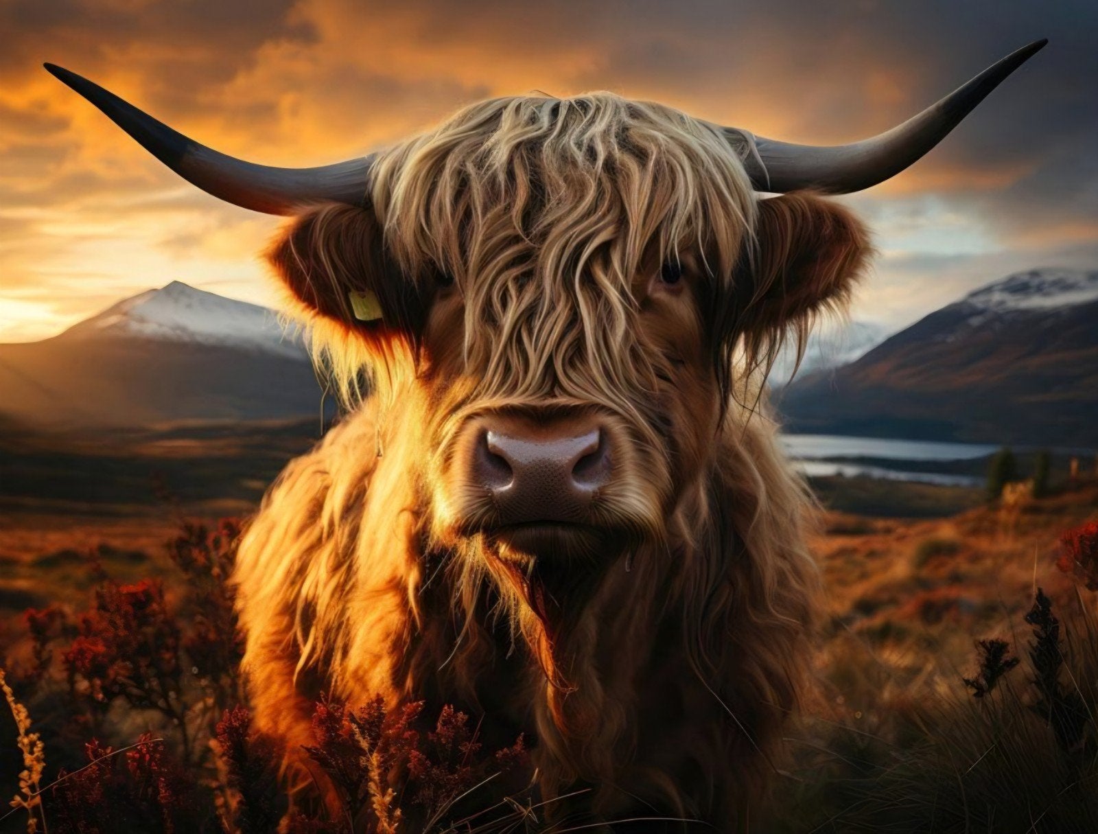 Schilderij Schotse hooglanders HD metal, Ophalen, Nieuw, Print