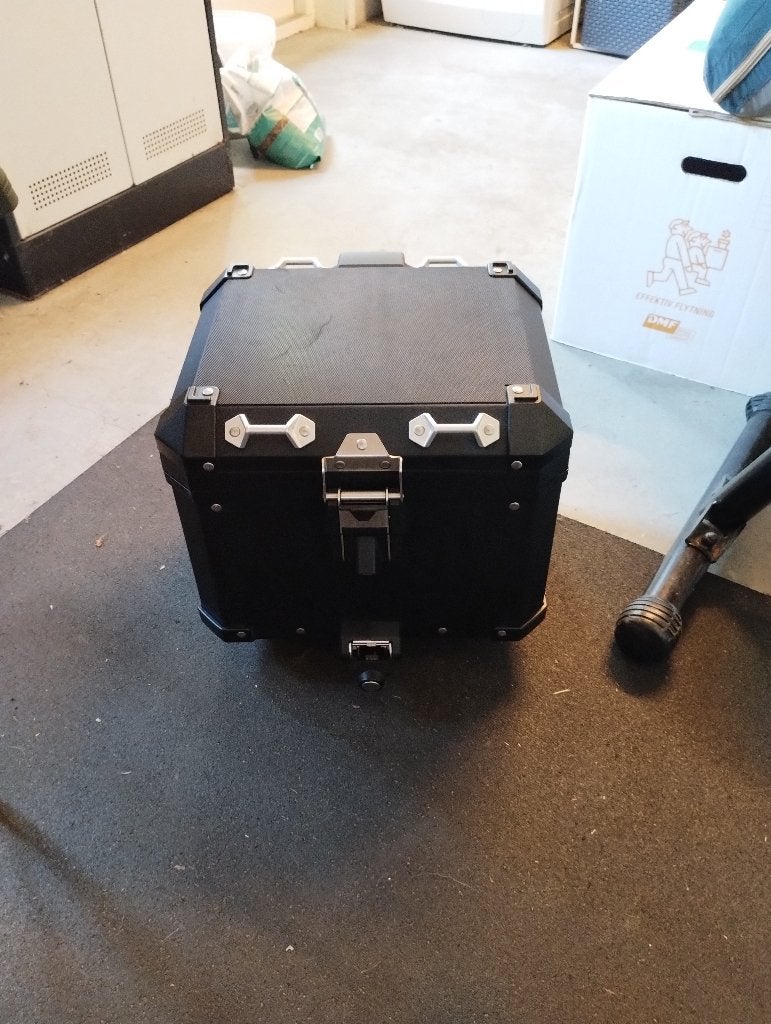 Originele BMW aluminium topkoffer, Motoren, Ophalen, Gebruikt