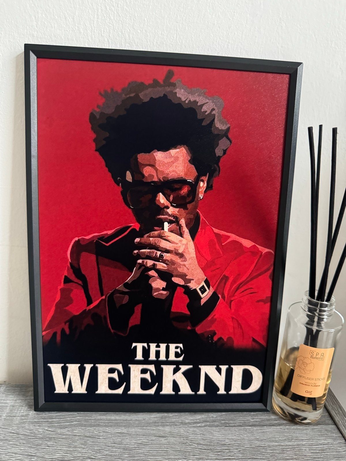 The Weeknd Poster 21x30cm Ingelijst (Ikea lijst), Minder dan 50 cm, Nieuw, Ophalen of Verzenden, Foto of Poster