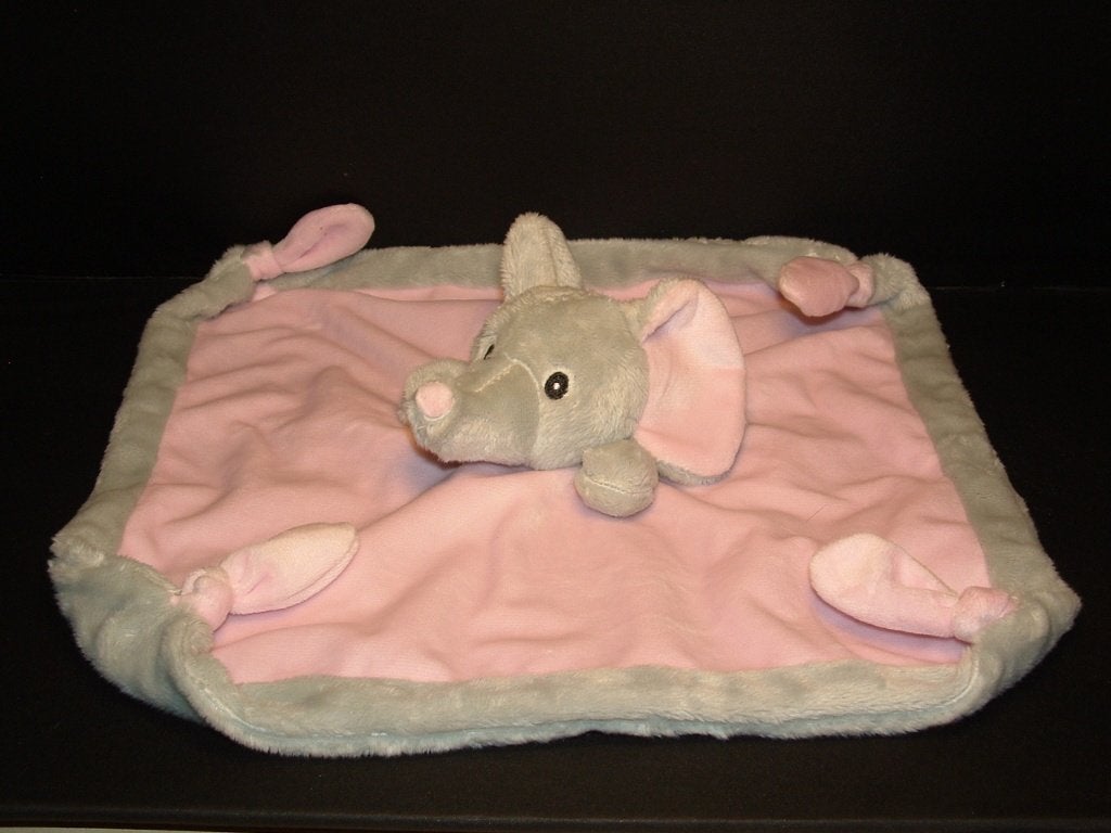 MOOIE OLIFANT KNUFFELDOEK VELOURS ROZE MET GRIJS KADER, Verzenden, Nieuw, Overige typen