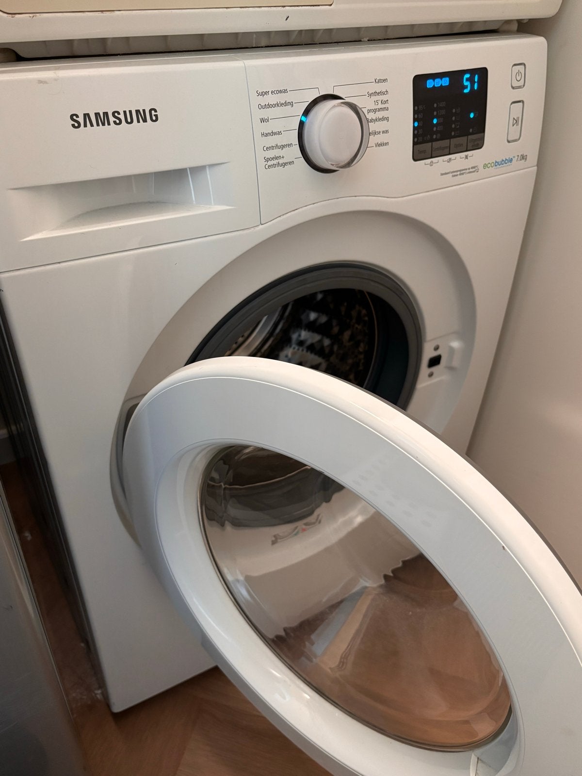 Samsung EcoBubble 7kg Wasmachine, Witgoed en Apparatuur, Wasmachines, Ophalen, Gebruikt, Voorlader, 85 tot 90 cm