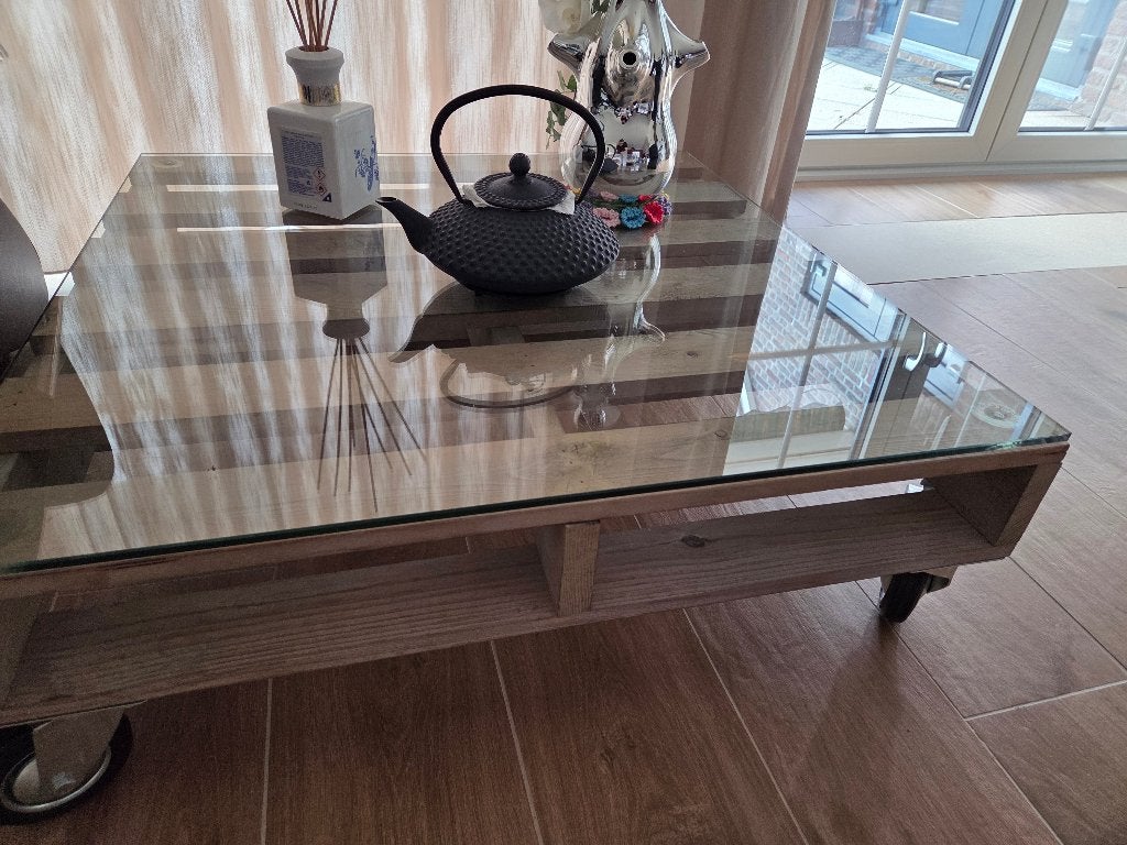 Design salontafel, Huis en Inrichting, Ophalen, 50 tot 100 cm, Vierkant, Overige houtsoorten