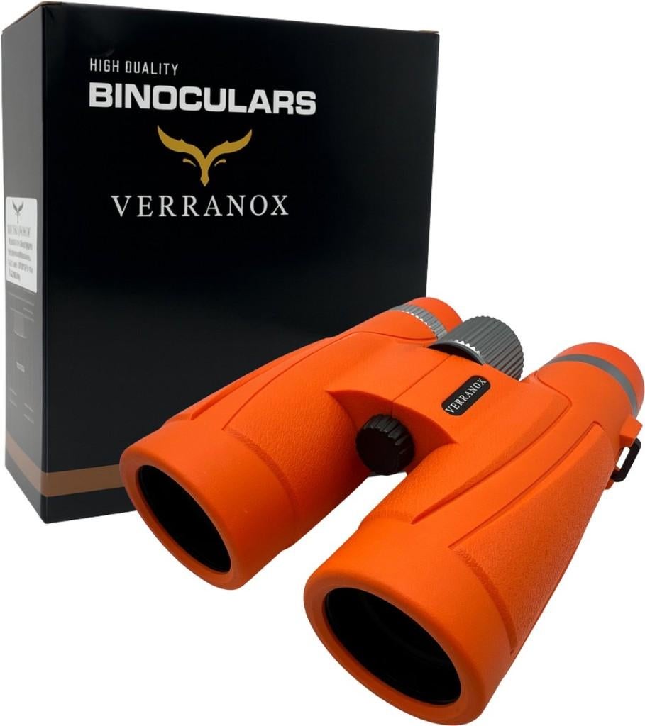 NIEUW! Verranox Falcon 10x42 Waterdichte Verrekijker Oranje, Overige typen, Nieuw, Ophalen of Verzenden, 8 tot 12x