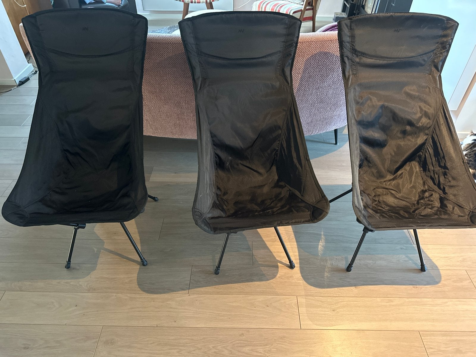 3x Human Nature Opvouwbare Campingstoelen Zwart, Ophalen of Verzenden, Gebruikt, Campingstoel
