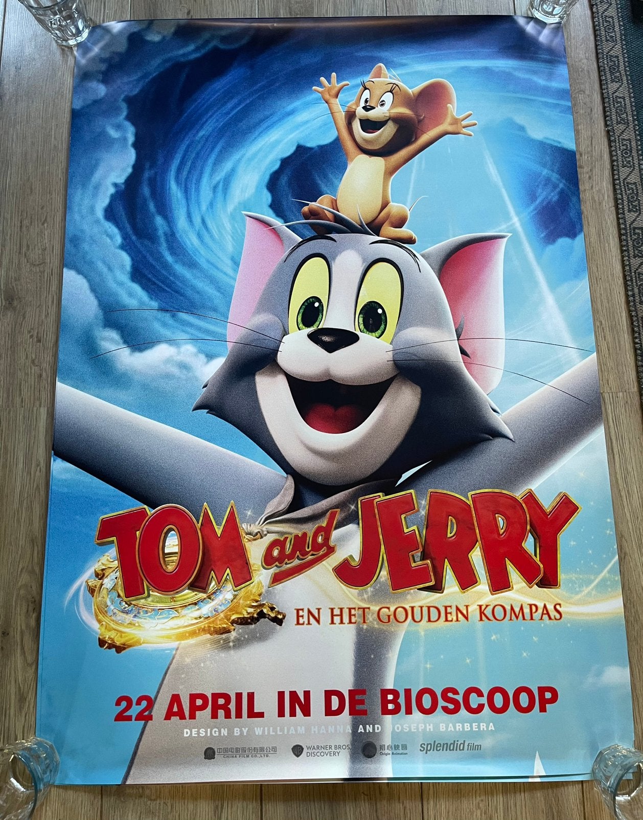 Tom and Jerry Filmposter 100 x 70 cm, Ophalen of Verzenden, Zo goed als nieuw, A1 t/m A3, Film en Tv