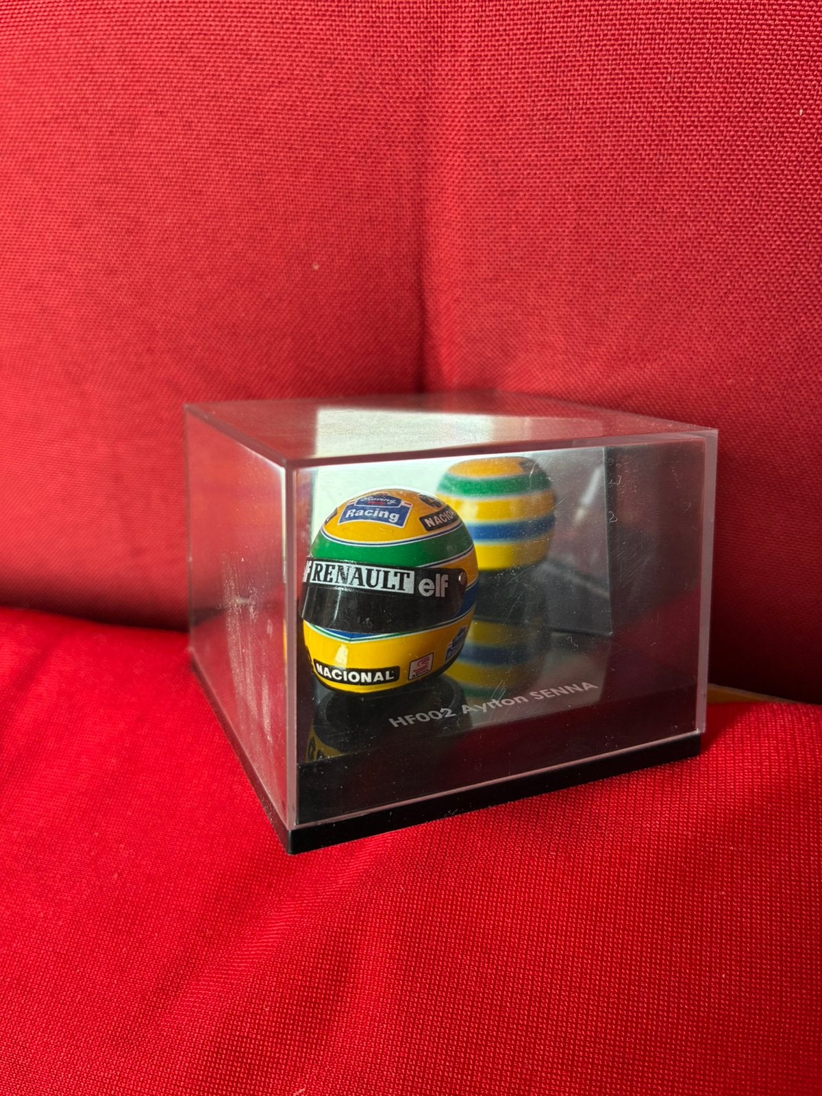 AYRTON SENNA - HELM onyx miniatuurmodel    Helm 1:12, Ophalen of Verzenden, Nieuw, 1:9 t/m 1:12, Toebehoren