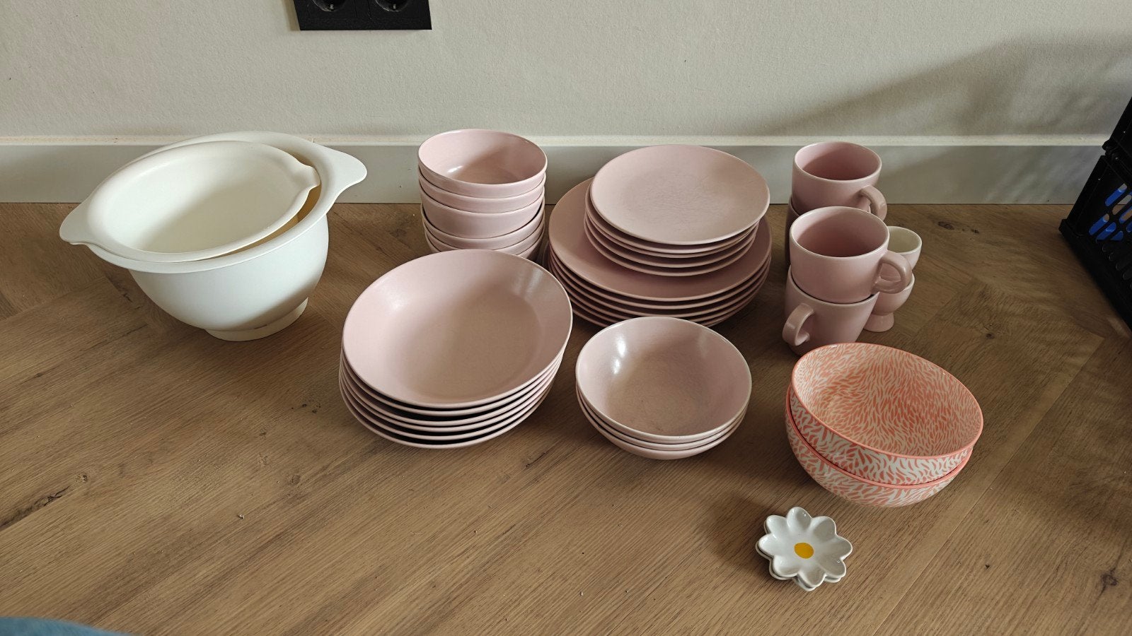Roze servies set, Ophalen, Gebruikt, Overige stijlen, Porselein