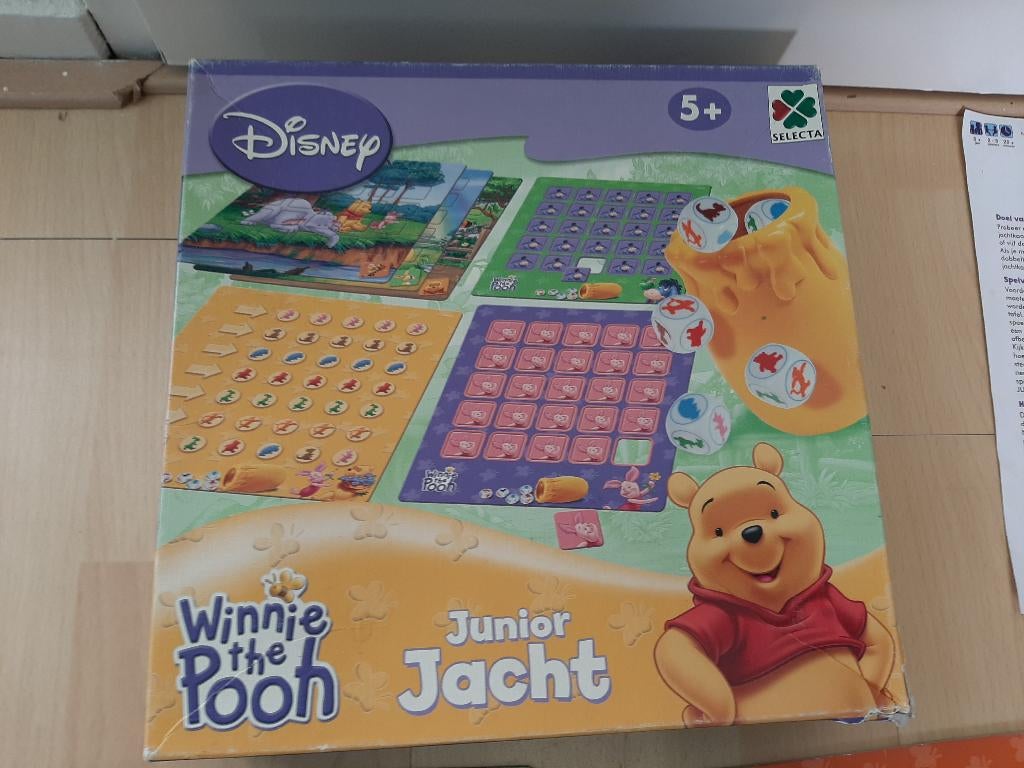Disney Winnie de Pooh Junior Jacht Bordspel Kinder spel 5+, Een of twee spelers, Ophalen, Gebruikt, Selecta