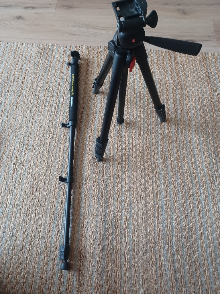 Manfrotto camera statief, Audio, Tv en Foto, Ophalen, Gebruikt, 3-assige stabilisatie, Driepoot