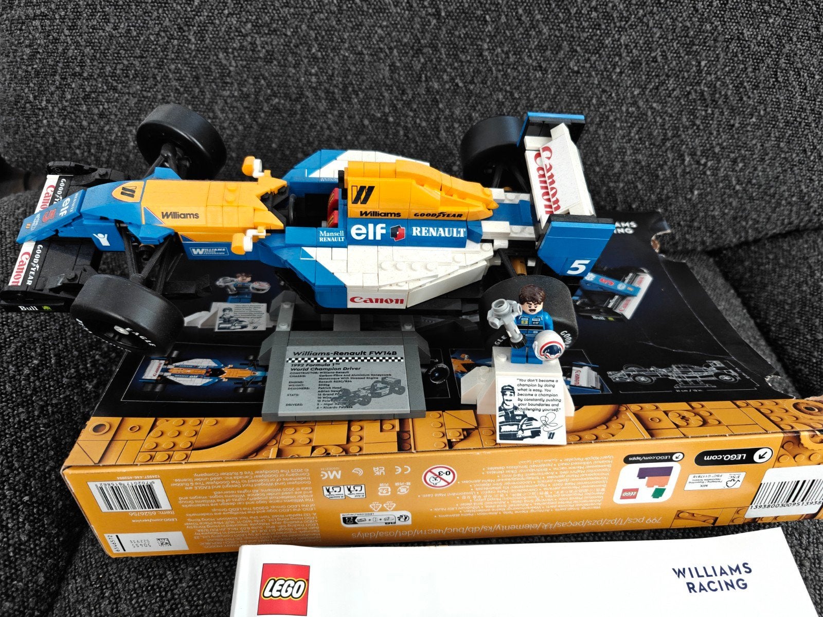 Lego williams racing nigel mansell, Ophalen, Lego, Zo goed als nieuw, Compleet