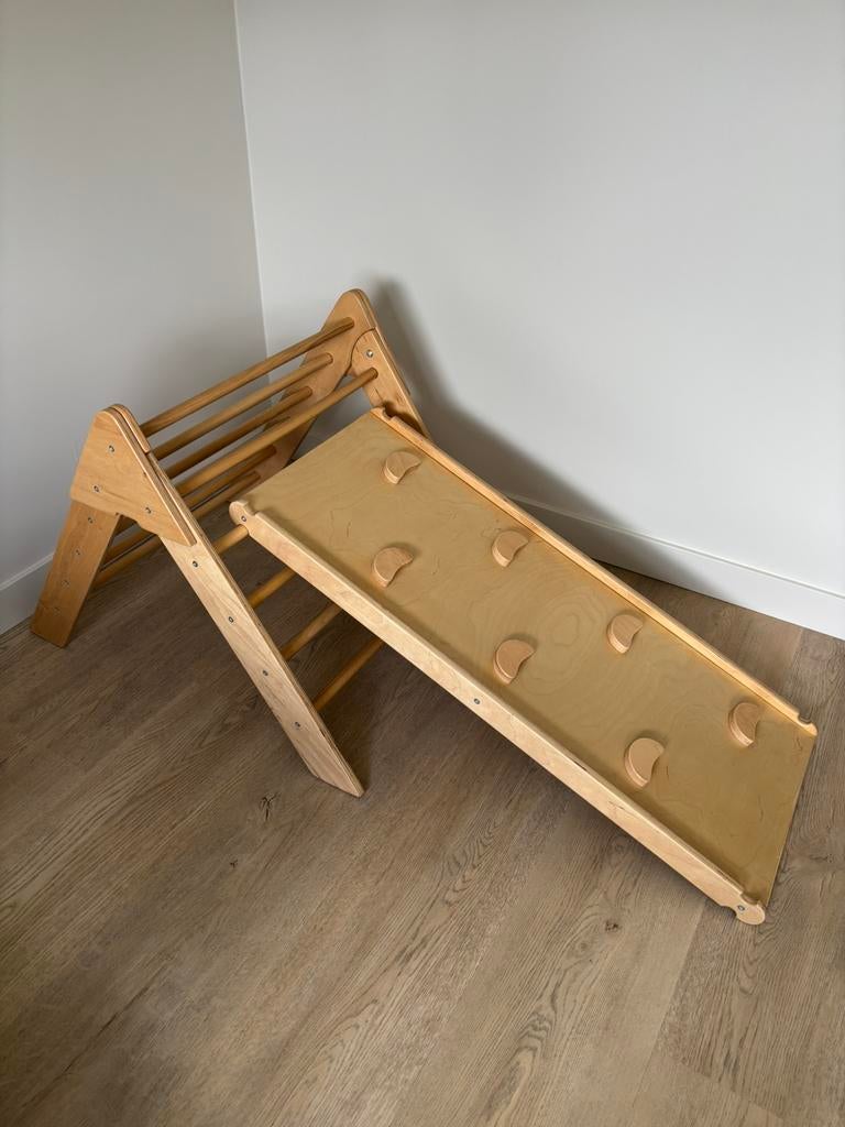 Klimrek met glijbaan voor binnen - Montessori speelgoed, Ophalen, Zo goed als nieuw, Overige typen