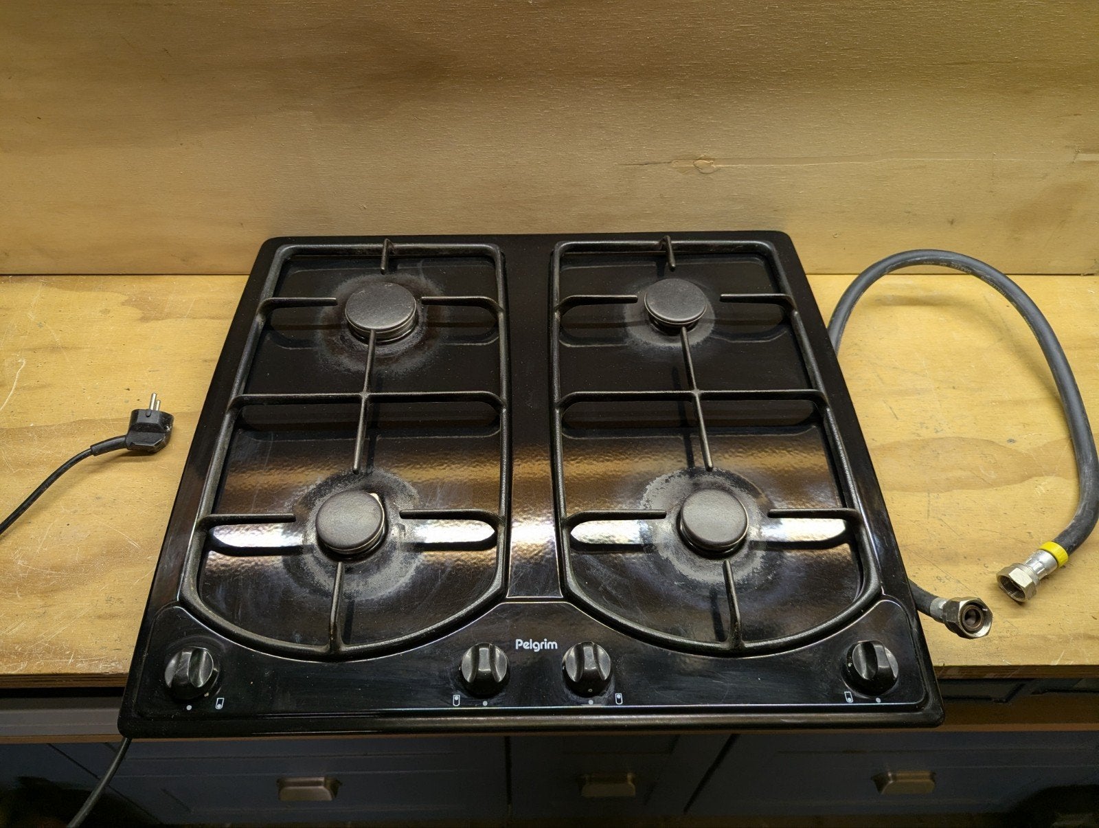 Pelgrim Gaskookplaat GKB235 4-pits Inbouw, Witgoed en Apparatuur, Fornuizen, Minder dan 85 cm, Zo goed als nieuw, Inbouw, Gas