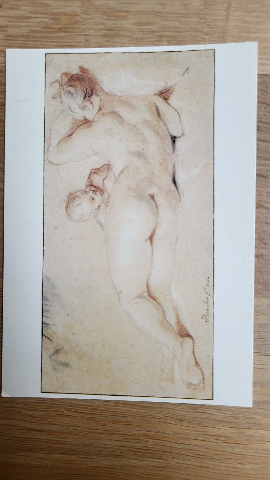 Ansichtkaart François Boucher, liggende vrouw met kind, Ophalen of Verzenden, 1940 tot 1960, Ongelopen
