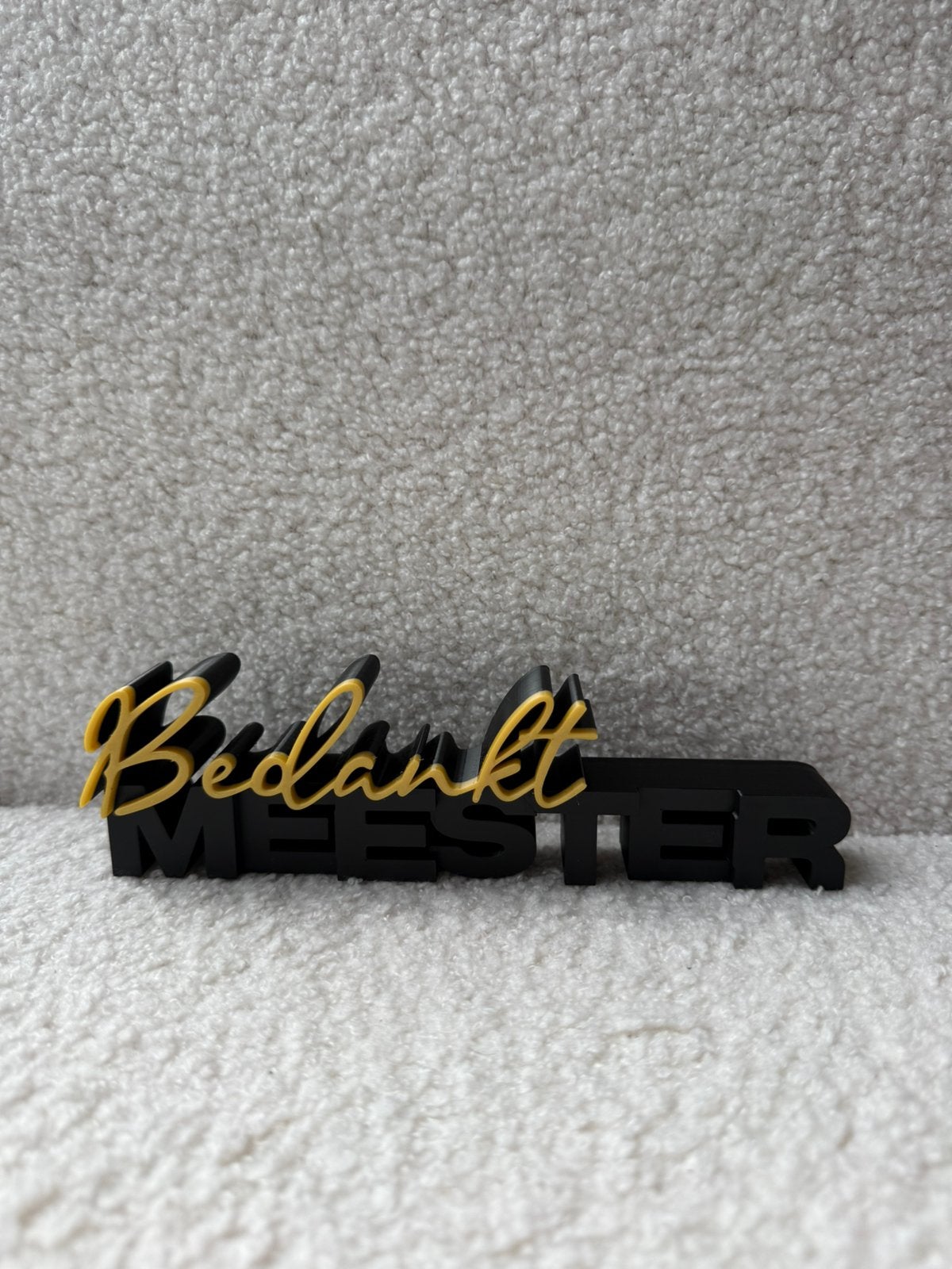 Bedankt meester, bordje (3D-geprint), Ophalen of Verzenden, Nieuw