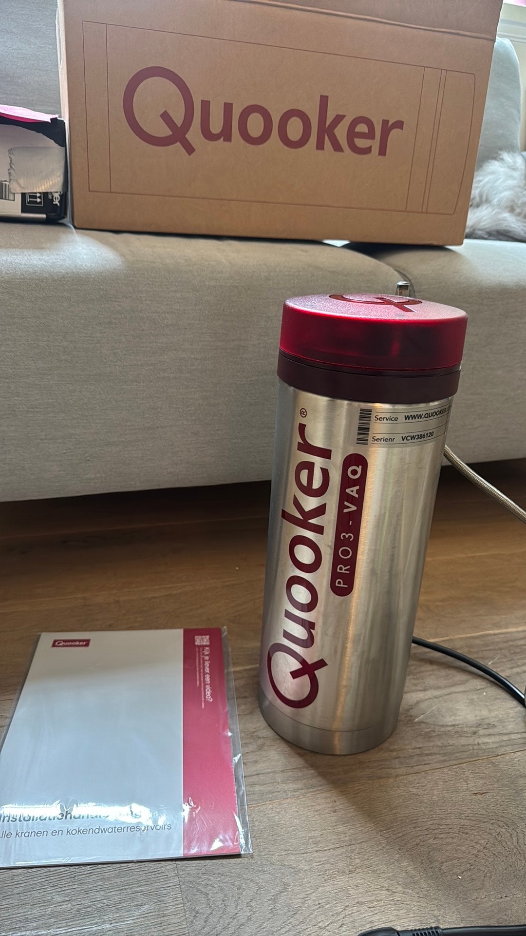 Quooker PRO3-VAQ kokendwaterreservoir 3L, Ophalen of Verzenden, Gebruikt